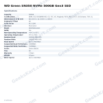 WD Green SN350 NVMe 500GB Gen3 SSD