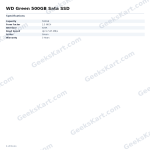 WD Green 500GB Sata SSD