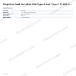 Kingston Dual Portable USB Type A and Type C 512GB SSD