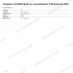 Kingston XS1000 Built on Commitment 1TB External SSD