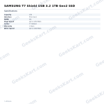 SAMSUNG T7 Shield USB 3.2 1TB Gen2 SSD