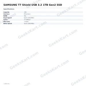 SAMSUNG T7 Shield USB 3.2 1TB Gen2 SSD