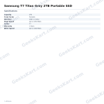 Samsung T7 Titan Grey 2TB Portable SSD