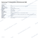 Samsung T7 Shield Blue 2TB External SSD