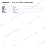 SAMSUNG T7 Gray 4TB Gen 2 External SSD