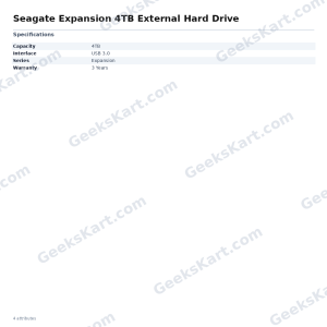 Seagate Expansion 4TB External Hard Drive