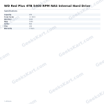 WD Red Plus 4TB 5400 RPM NAS Internal Hard Drive