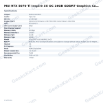 MSI RTX 5070 Ti Inspire 3X OC 16GB GDDR7 Graphics Card