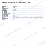Dawg V 210 White ATX Mid Tower Case