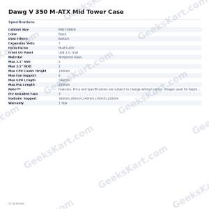 Dawg V 350 M-ATX Mid Tower Case