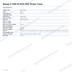 Dawg V 350 M-ATX Mid Tower Case