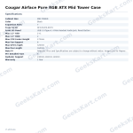 Cougar Airface Pure RGB ATX Mid Tower Case