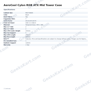 AeroCool Cylon RGB ATX Mid Tower Case