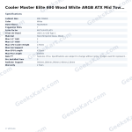 Cooler Master Elite 690 Wood White ARGB ATX Mid Tower Case