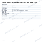 Cougar MX600 Air ARGB White E-ATX Mid Tower Case