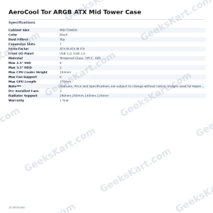 AeroCool Tor ARGB ATX Mid Tower Case