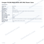 Cougar FV150 RGB White ATX Mid Tower Case