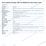Thermaltake Divider 300 TG ARGB ATX Mid Tower Case