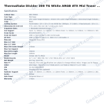 Thermaltake Divider 300 TG White ARGB ATX Mid Tower Case