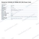 DeepCool CG530U 4F ARGB ATX Mid Tower Case