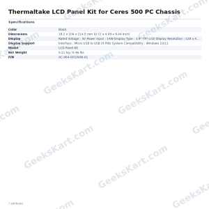 Thermaltake LCD Panel Kit for Ceres 500 PC Chassis