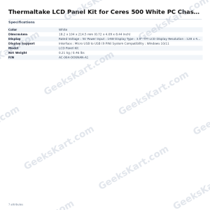 Thermaltake LCD Panel Kit for Ceres 500 White PC Chassis
