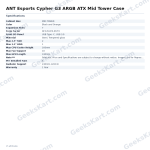 ANT Esports Cypher G3 ARGB ATX Mid Tower Case