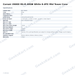 Corsair 3500X RS-R ARGB White E-ATX Mid Tower Case