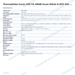 Thermaltake Ceres 500 TG ARGB Snow White E-ATX Mid Tower Case