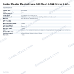 Cooler Master MasterFrame 500 Mesh ARGB Silver E-ATX Mid Tower Case