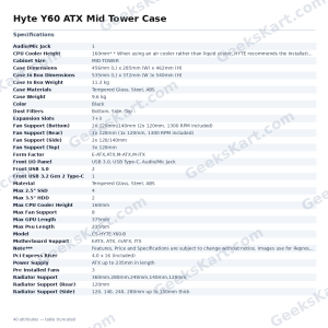 Hyte Y60 ATX Mid Tower Case