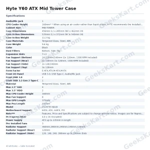 Hyte Y60 ATX Mid Tower Case