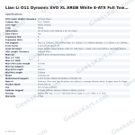 Lian Li O11 Dynamic EVO XL ARGB White E-ATX Full Tower Case