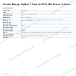 Fractal Design Define 7 Dark (E-ATX) Mid Tower Cabinet (Black)