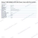 Dawg Y 990 ARGB E-ATX Mid Tower Case with Pre-installed 360mm AIO Cooler