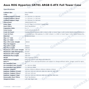 Asus ROG Hyperion GR701 ARGB E-ATX Full Tower Case