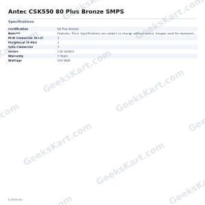 Antec CSK550 80 Plus Bronze SMPS
