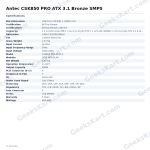 Antec CSK850 PRO ATX 3.1 Bronze SMPS