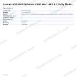 Corsair HX1500i Platinum 1500 Watt ATX 3.1 Fully Modular SMPS