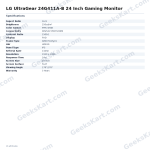 LG UltraGear 24G411A-B 24 Inch Gaming Monitor