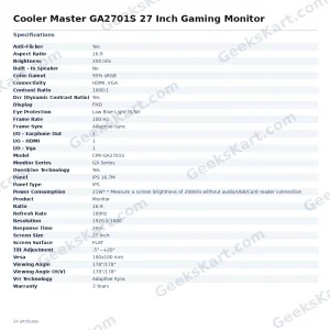 Cooler Master GA2701S 27 Inch Gaming Monitor