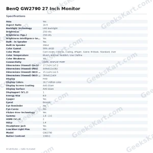 BenQ GW2790 27 Inch Monitor