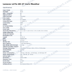 Lenovo L27e-30 27 Inch Monitor