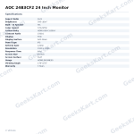 AOC 24B3CF2 24 Inch Monitor