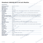 ViewSonic VA2418-SH-2 24 Inch Monitor