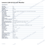 Lenovo L24I-10 24 Inch Monitor