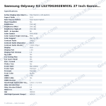 Samsung Odyssey G3 LS27DG302EWXXL 27 Inch Gaming Monitor