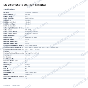 LG 24QP550-B 24 Inch Monitor