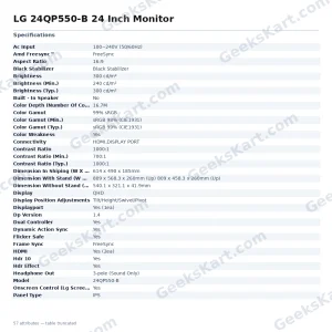 LG 24QP550-B 24 Inch Monitor