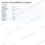 ViewSonic VX2776-SMHD 27 Inch Monitor